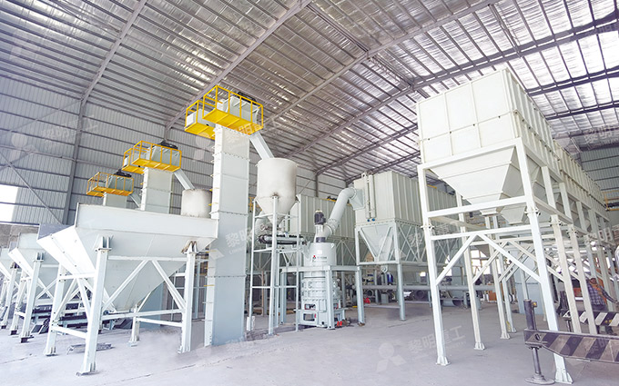 Preparation of ultrafine calcium carbonate powder with MW ring roller mill